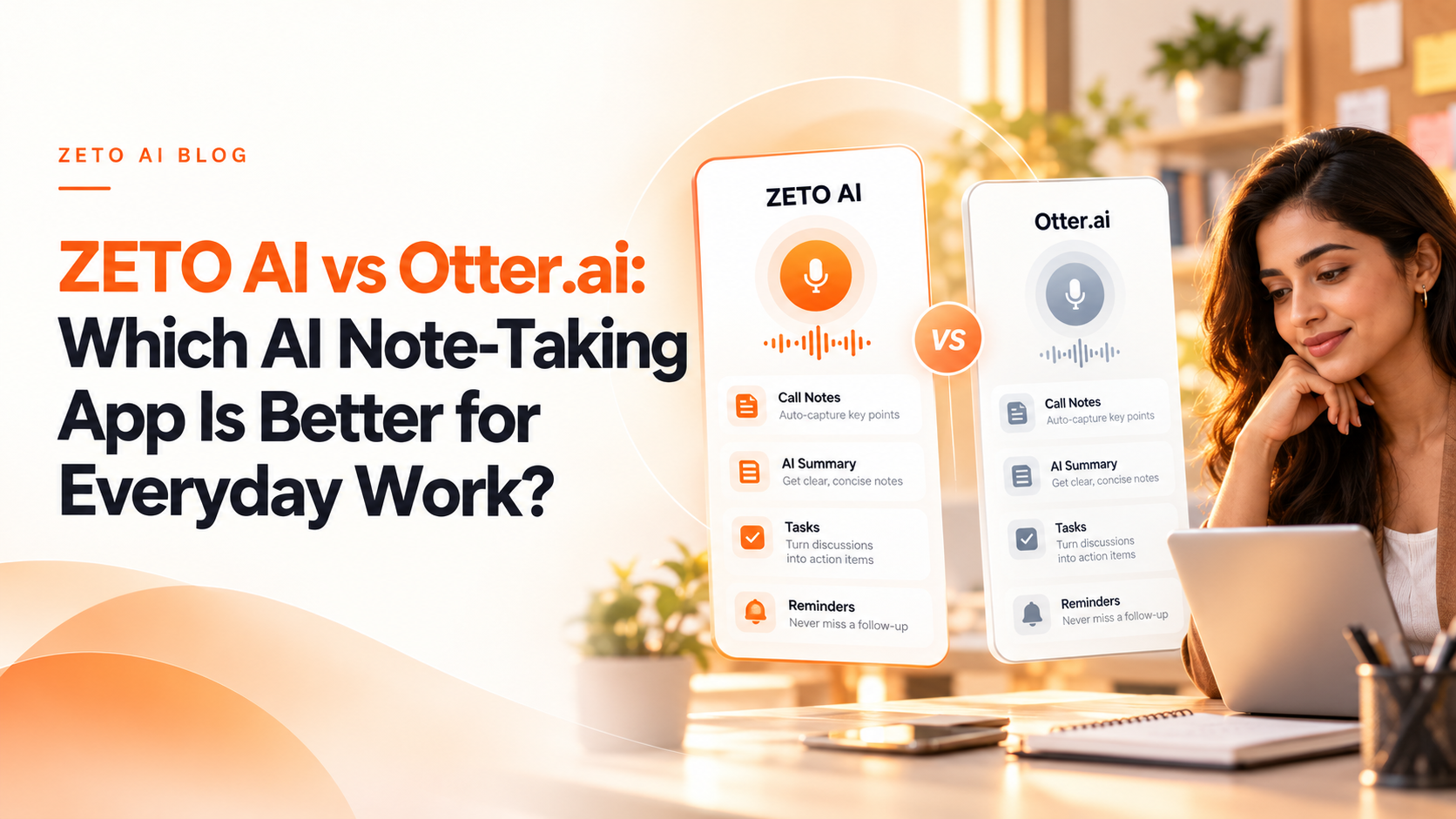 ZETO AI versus Otter.ai comparison for everyday meeting notes and follow-ups